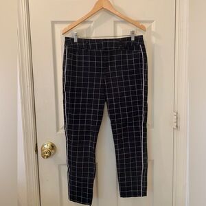 Black and White Plaid Trousers